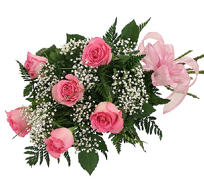 Six Pink Roses