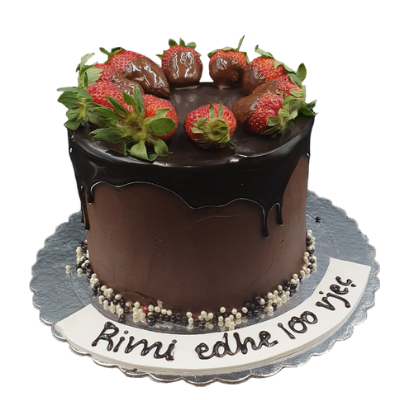 Chocolate and strawberry cake