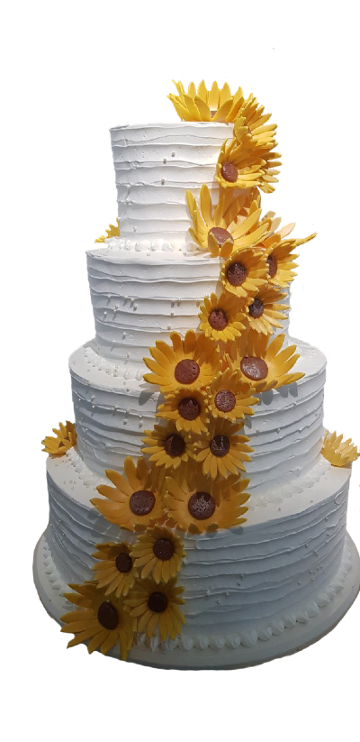 Sunflower Wedding cake
