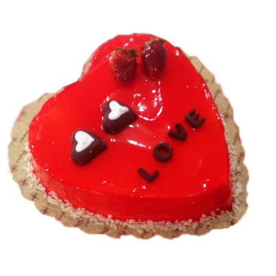 Heart Strawberry Cake