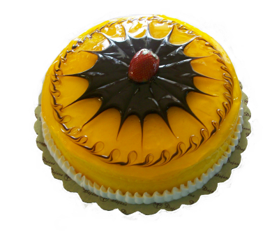 Orange flavored cake with chocolate filling