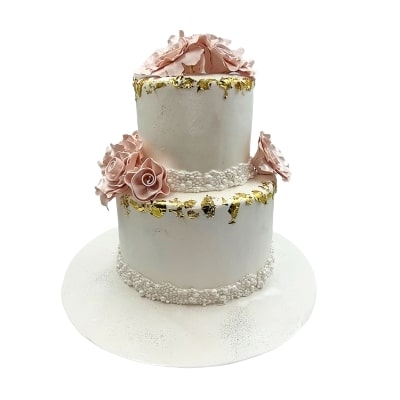 Engagement cake with flowers