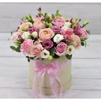 Box with flowers