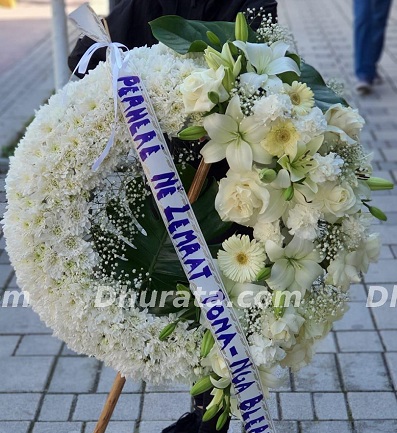 White Funeral Wreath