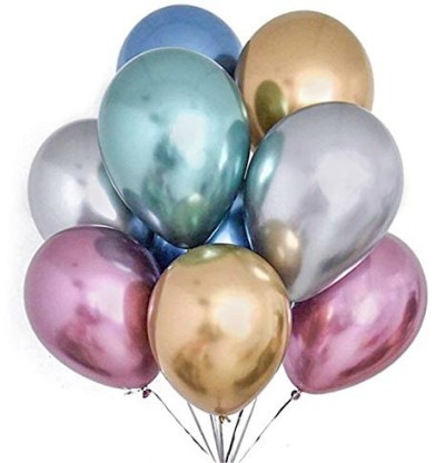 10 Chrome Balloons