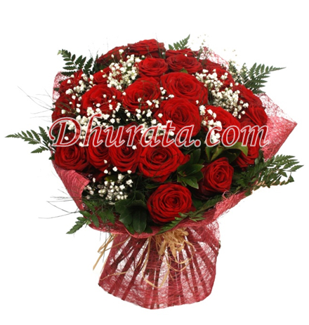 Bouquet of 24 Red roses