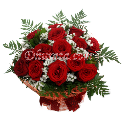 Buqete me 15 trendafila te kuq