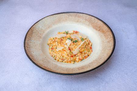 Risotto with smoked vegetable cream