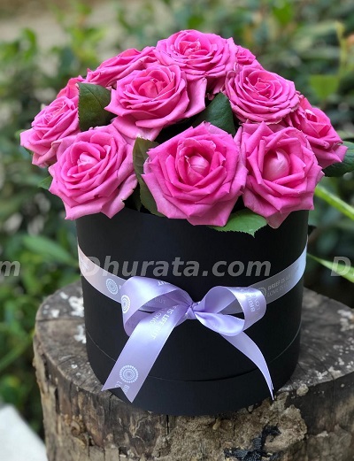 15 trendafila roze ne kuti